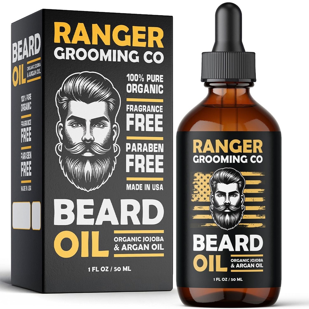 Leven Rose Bartöl für Männer und Bart Weichspüler 100% rein natürlich für gebärtige Männer, Schnurrbart und Moisturized Haut 1 Unze von Ranger Grooming Co