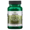 Swanson Graine de raisin Green Tea & Pine Bark Complexe Santé Antioxydant Soutien Polyphénols OCS Supplément à base de plantes 60 Capsules (Caps)