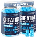 Vita Guard 5000mg Creatine Monohydrate Gummies Formula for Men and Women Ultimate Muscle Builder, Energy Booster & Pre-Workout Supplement (2 Pack)
