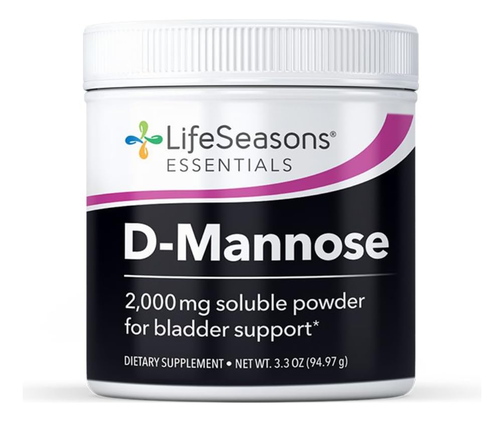 LifeSeasons D-Mannose Powder - Relief UTI à action rapide - Supplément Santé Urinaire - Soutient des niveaux sains de Microflora & Eases Bladder Disconfort - 45 portions