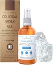Reines kolloidales Silber Gel 40 PPM • 100% Natürliche und nur 3 Inhaltsstoffe • Optimale Textur und Absorption (bessere als Cremes) • Amberglas und Ultra-Practical Pump • Ebook enthalten • Institut Katharos