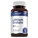 Orotate de lithium 10mg par gélule - 60 Capsules végétariennes. Mémoire et bien-être émotionnel Support - Magnésium Stearate Free - 2 mois d'approvisionnement en supplément de lithium.