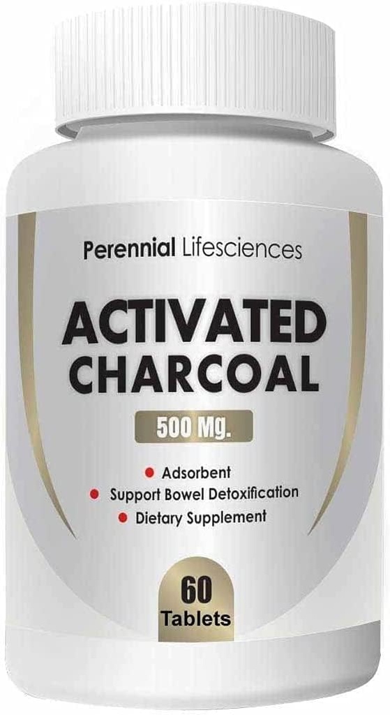 Les sciences de la vie vivaces MIYUU ont activé le charbon - 500Mg (60 comprimés)