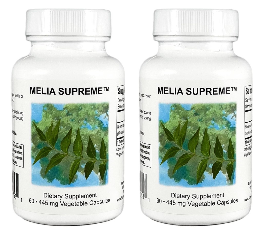 Höchste Ernährung Melia Supreme, 60 reine pulverisierte Neem Blatt vegetarische Kapseln (Pack von 2)