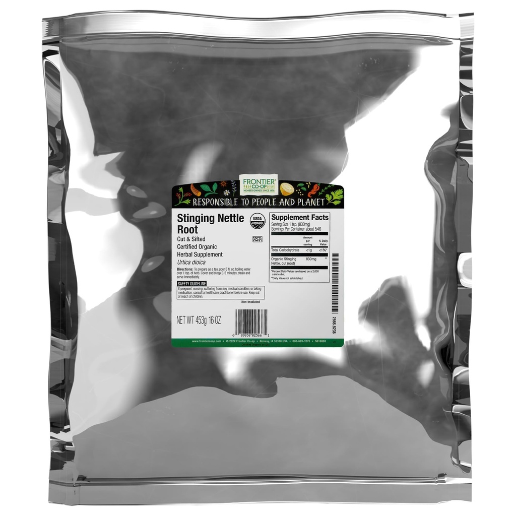 Frontier Co-op Organic Sting Nettle Root, Cut und Sifted, Kosher | 16 Ounce (Pack von 1)