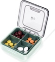 Tägliche Pille Organizer Vitamin Planner Portable Medicine Box, Reise-Komponenten Pill Organizer Box, Moisture Proof Small Pill Case für Pocket Purse Daily Pill Holder Container für Medizin Vitamin