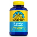 Nature's Life Bromelain & Papain | Proteolytic Enzymes for Digestive Support & Comfort | from Ananas & Papaya | 250mg (250 CT)