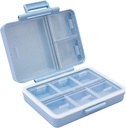 Travel Pill Organizer Case Pocket Container, 9 Komponenten Tägliche Pille Fall für Vitamin/Fish Öl / Ergänzungen Halter Container Blau