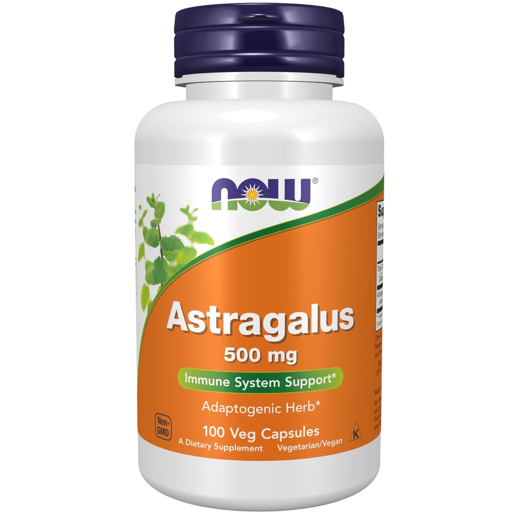 NOW Nahrungsergänzungsmittel, Astragalus (Astragalus membranaceus) 500 mg, Immunsystemunterstützung*, 100 Kapseln