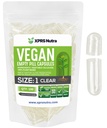 XPRS Nutra Größe 1 Leere Kapseln - 100 Count klare leere vegane Kapseln - Vegetarische Pillen - DIY Gemüse Kapsel Füllung- Veggie Pillen Kapseln für Do-It-Yourself Ergänzungen