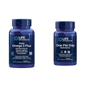 Extension de vie Super Omega-3 Plus EPA/DHA Huile de poisson, sésame Lignans, extrait d'olive et multivitamine par jour – emballé avec plus de 25 vitamines, minéraux et plantes