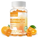 Nutravita Glucosamine Chondritine Gommies avec MSM & Elderberry Extra Strength - Soutien articulaire, Supplément de soutien immunitaire antioxydant pour adultes, hommes et femmes.60 Orange Chews