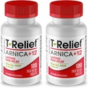 T-Relief Arnica +12 Natural Relieving Actives for Back Pain Joint Soreness Muscle Aches & Stiffness, Ganzkörper Fast Acting Relief für Frauen & Männer - 100 Tabletten (2 Pack)
