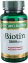 Biotine Super Potentielle de Bounty de la nature 5000mcg - 72 softgels (paquet de 2)