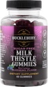 Bucklebury Thistle sans sucre Gommies 1000mg avec saveur de bleuet naturel - Vegan, sans gluten, sans OGM supplément de chardon naturel pour la santé du foie, l'immunité et le soutien antioxydant -60 Compte