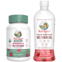 Gummies multivitamines de MaryRuth pour les femmes (Cherry & Raspberry) et liquide nocturne multiminérale (Cranberry) - Projet d'étiquette propre Vérifié® -Végétalien, non-OGM - Beauté, coucher, santé globale