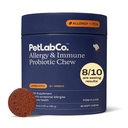 PetLab Co. Allergies et immunitaires probiotiques quotidiens pour chiens. Supporte la production de levures, allergies saisonnières, Itchiness intermittente, Gut et santé digestive pour les grands chiens - 30 Chews - Emballage Mai Varier