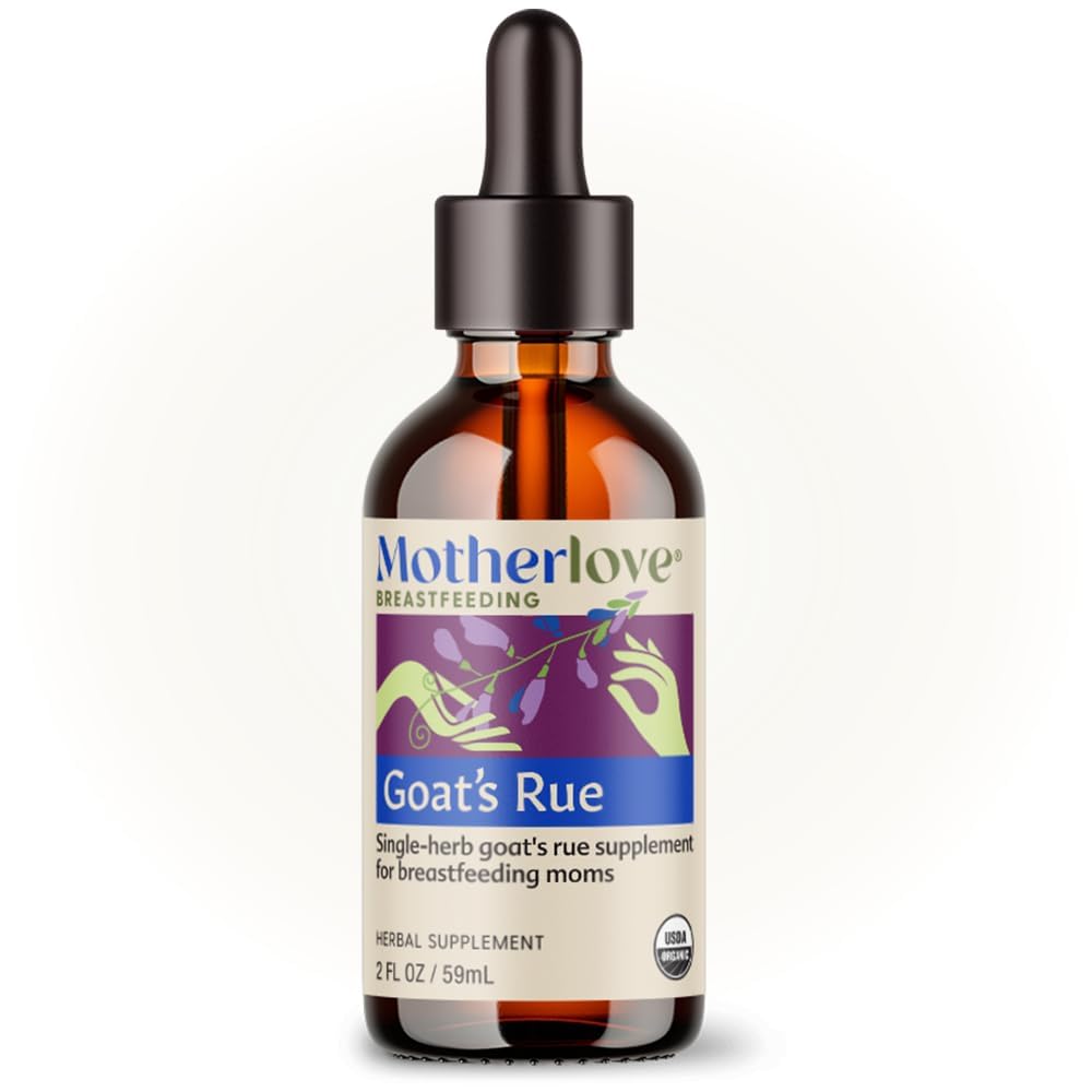 Motherlove Chèvres Rue (2 Once Teincture) Supplément d'allaitement pour le développement des tissus mammaires et l'optimisation de l'approvisionnement en lait maternel – USDA certifié biologique, végétalien, casher, sans soja