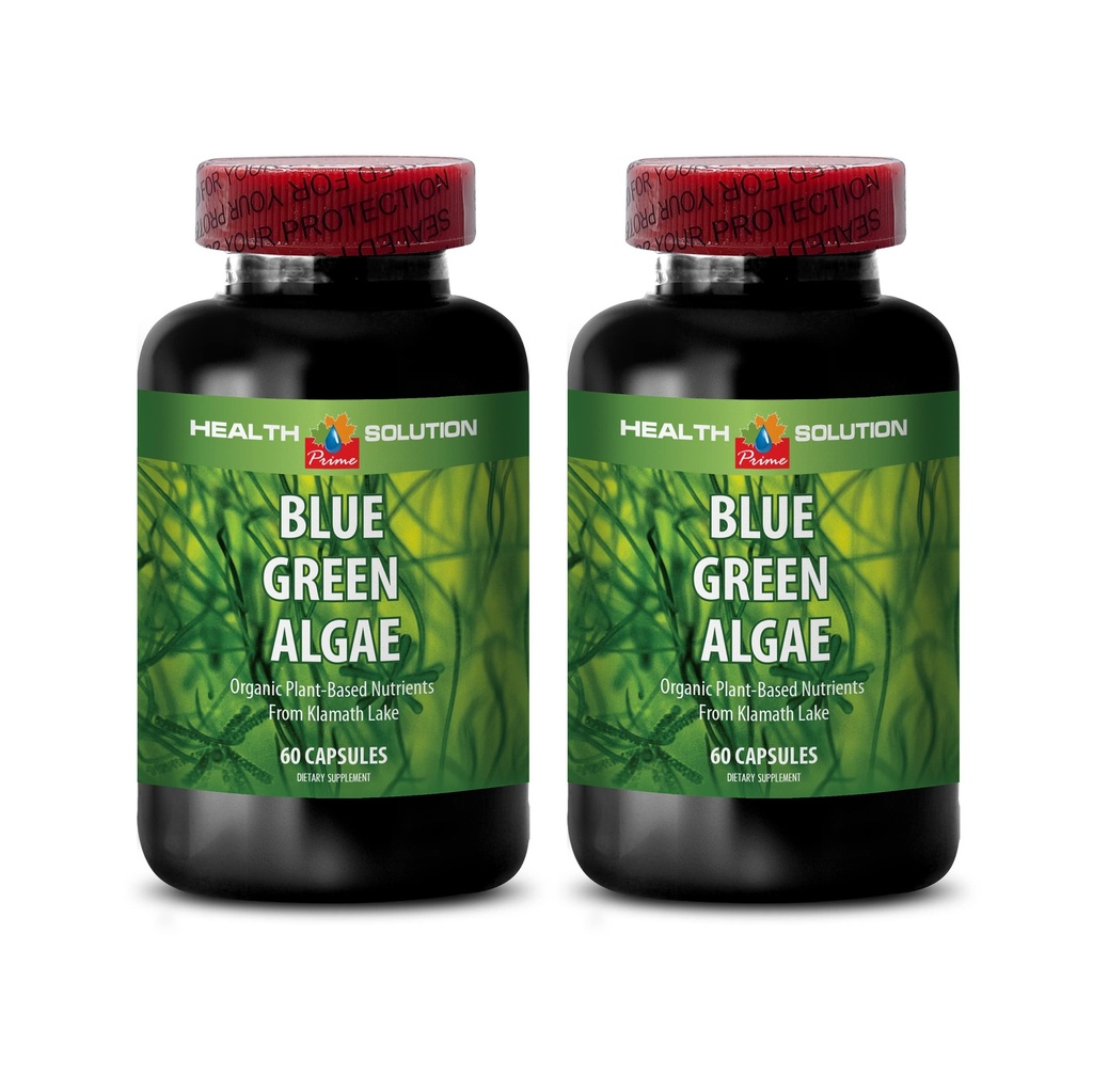 Klamath Blue Green Algae Capsules - Blue Green Algae - Boost The Immune System - Blue Green Algae - Supplément Blue Green Algae - Supplément Immune Support - Immune Booster - Blue Algae - 2B 60 Caps