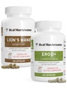 Ergothioneine (60ct) und Lions Mane (120ct) Bundle mit Shiitake und Oyster Pilzextrakten - Langlebigkeit und Kognition - Vegan, Glutenfrei, Non-GMO