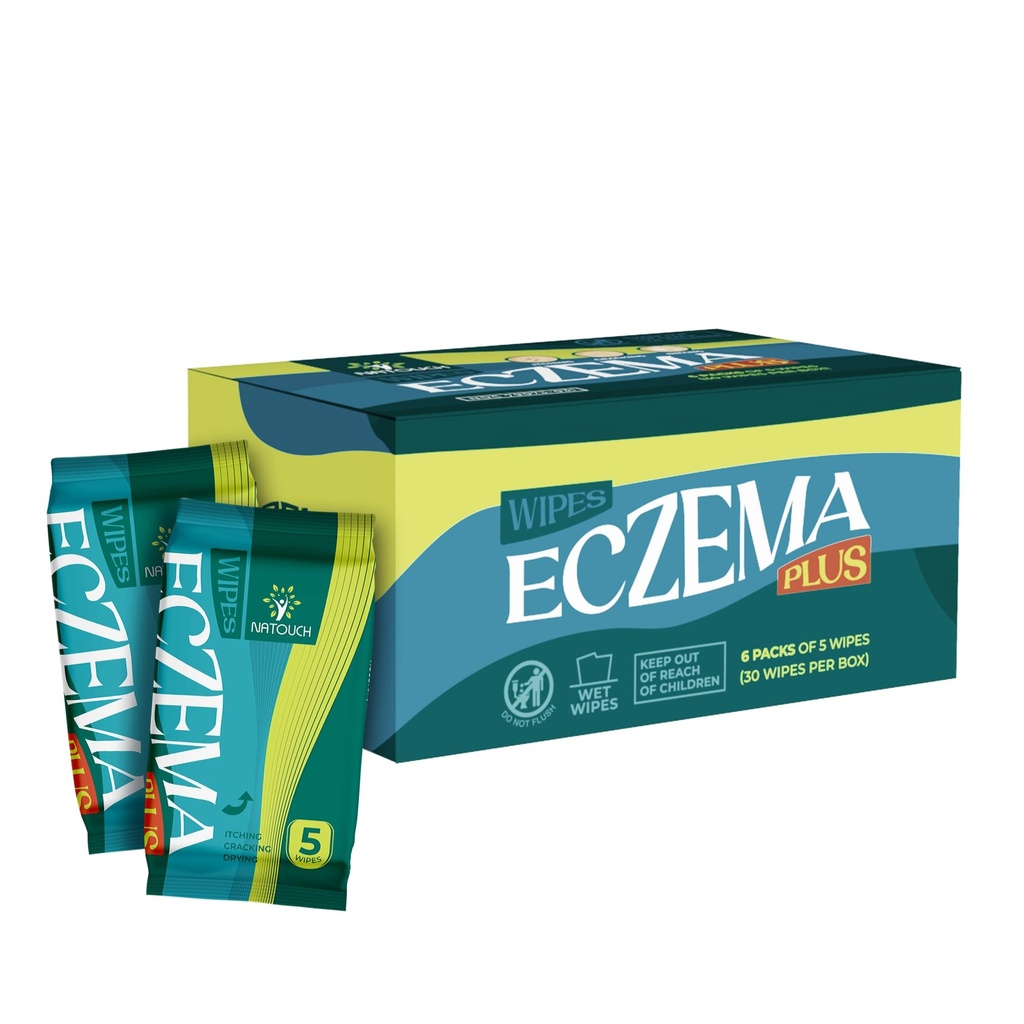 Eczema wipes All-Natural Fast Acting Eczema Relief, Instant Beruhigt & Kühlt Juckreiz, Risse, und Trocknung, Haut schützende organische Wipes