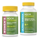 Noor Vitamines Multivitamine des femmes et supplément d'huile de poisson oméga