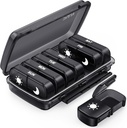 PULIV Weekly Pill Organizer 7 Tage 2 Mal pro Tag, Schwarz Damp-Proof AM Pille Box 7 Tage, Pille Fall mit tragbarem Design, Großmedizin Organizer für Vitamine, Medikamente, Fischöle, Ergänzungen
