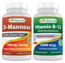 Meilleurs naturels D-Mannose 1500 mg et vitamine B12 6000 mcg