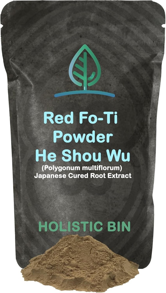 Holistischer Bin Japanisch Er Shou Wu Fo Ti Pulver Potent Fermented Kräuterextrakt für Vitalität | Wild Harvested in Japan | Pure Fo Ti für Haargesundheit Unterstützung | Antioxidantien und Anti-Aging-Eigenschaften