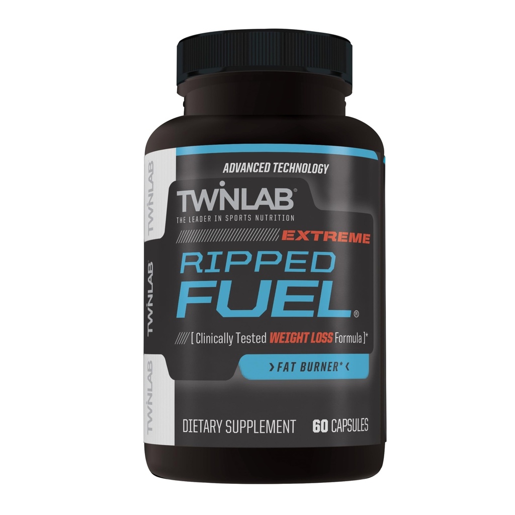 Twinlab Ripped Fuel Extreme - Energie-Ergänzung zur Unterstützung Gewichtsmanagement & Muskelgesundheit - 60 Kapseln