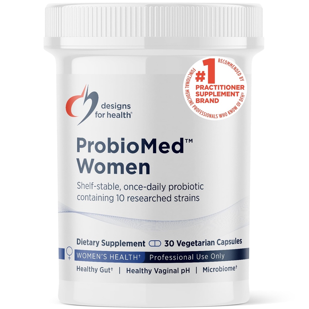 Conceptions pour la santé ProbioMed Femmes - Probiotiques vaginaux pour soutenir l'équilibre du pH, le confort vaginal, la santé immunitaire et la santé des femmes - Probiotique sans lait (30 capsules)