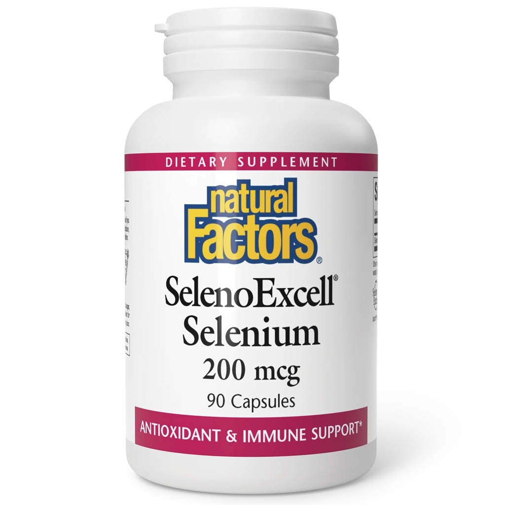 Natürliche Faktoren, SelenoExcell Selenium 200mcg, Antioxidans & Immununterstützung, 90 Kapseln
