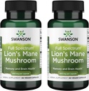Swanson Full Spectrum Lion's Mane Mushroom - Brain Health Supplement to Support Memory, Focus & Clarity* - May Also Aid Immune, Heart & Digestive Health - Gluten-Free & Non-GMO - 60 Capsules (2 Pack)