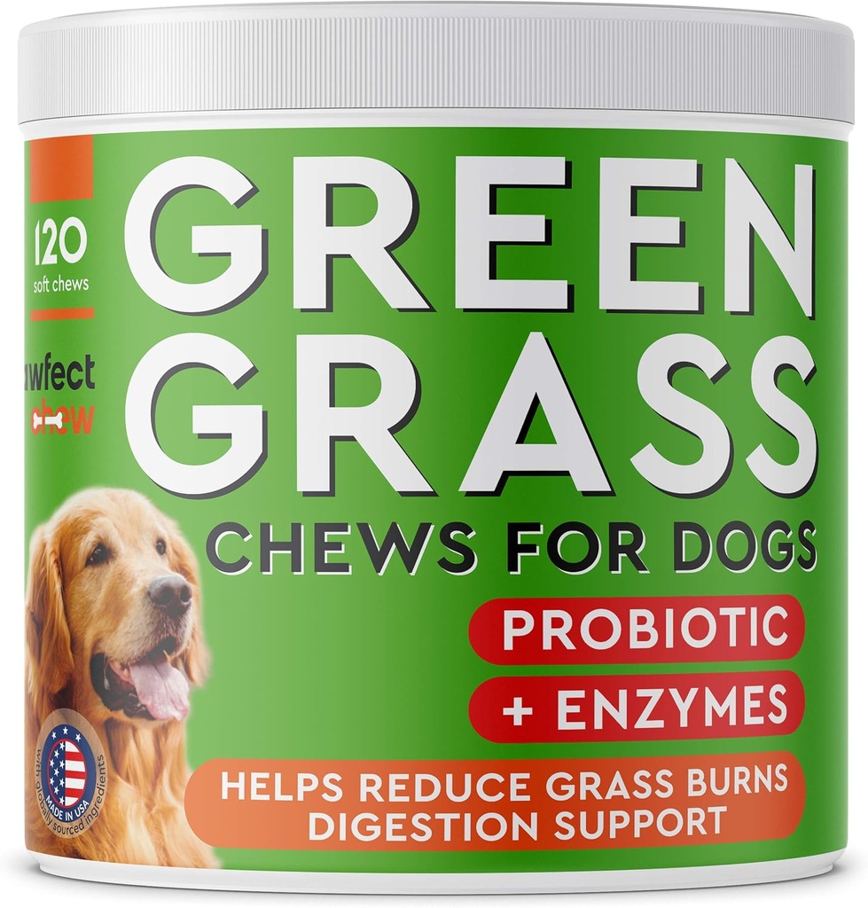 PAWFECTCHEW Hund Pee Grass Helfer - Grasbehandlung für Hund Urin - Hund Urin Neutralisator für Gras Burn Spots - Hund Pee Rasen Repair Treats with Probiotics - Made in USA - 120 Chews