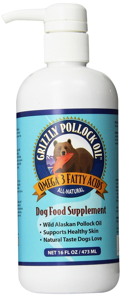 Supplément alimentaire pour chien d'huile de Pollock, 16 once