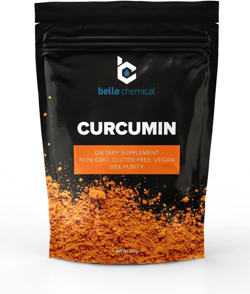Belle Chemical 98% reines Curcumin Pulver (98% Curcuminoide) (100 Gramm)