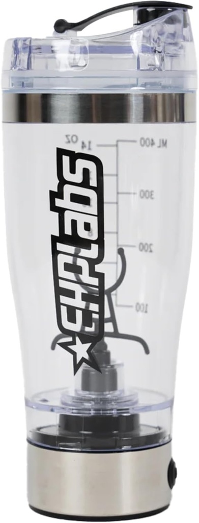 EHPlabs Electric Protein Shaker Bottle - 15oz Portable Blender Shaker - Personal Blender Shaker - Electric Protein Shaker Bottle for Meal Replacement Shakes