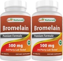 Best Naturals Bromelain 500mg 120 Tabletten (120 Count (Pack von 2))