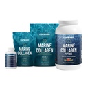 CORREXIKO Supplément de collagène marin Pills & Powder Bundle - Comprend 10 000mg Double poudre de collagène hydrolysée 1kg, 15oz & 5oz et 1800mg Collagène Peptides 120 Capsules - pour cheveux, peau et ongles