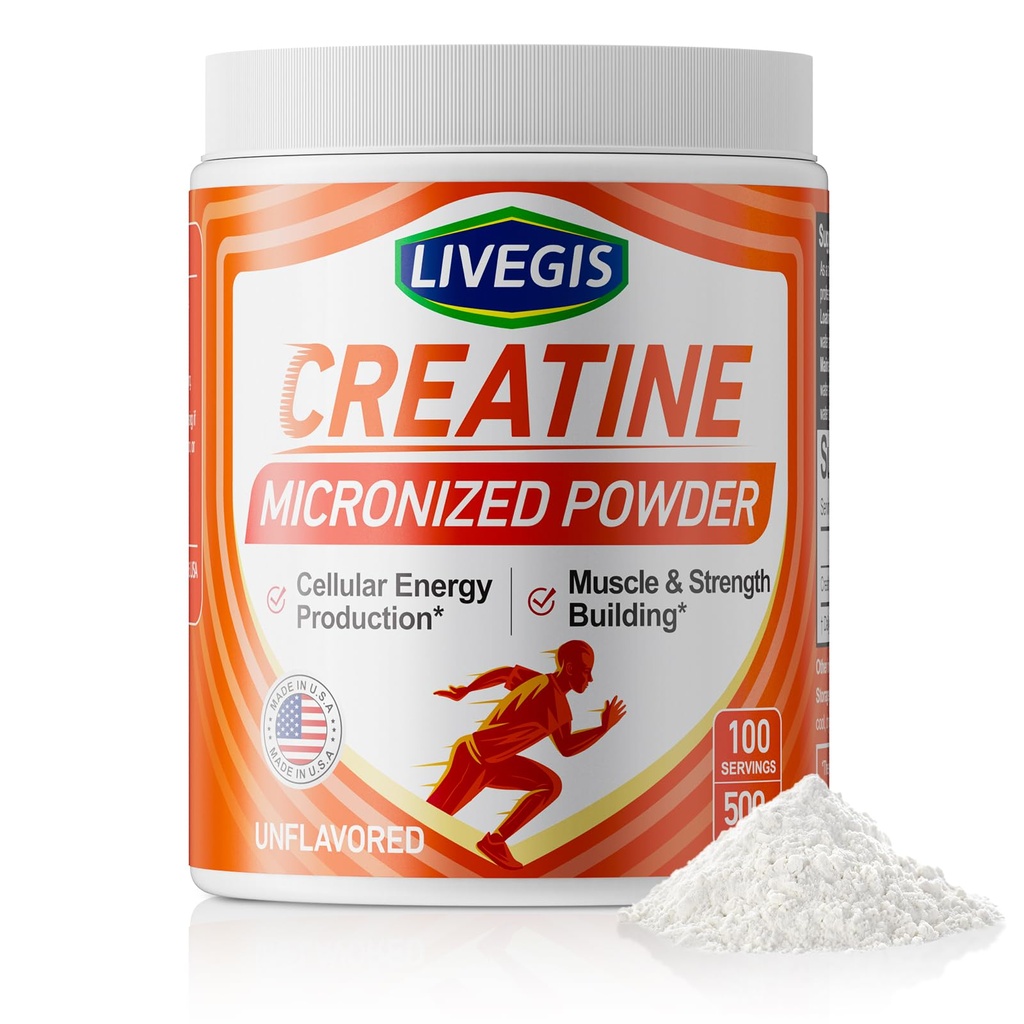 Kreatin, Kreatin Monohydrat Keto Friendly, Unflavored - Unterstützung Muskeln, Cellular Energy und Cognitive - 17.63 Oz(500g) - 100 Servierungen (500g)