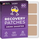 Patchs de récupération 60 Pack - Réveillez-vous rafraîchi et énergétiquement avec notre lot 100% naturel d'ingrédients pour la fête - Ami de la peau et imperméable - Appliquer avant de boire - Formule améliorée du matin