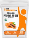 BulkSupplements.com Organic Papaya Fruit Powder - Flavoring Powder, Quelle: Carica Papaya Fruit - Glutenfrei, 3g pro Servierung, 1kg (2.2 lbs) (Pack von 1)