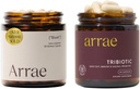 Arrae Bloat + Tribiotic Bundle, Bloating Relief Digestive Enzyme, Gas & Indigestion Relief, Probiotika für Frauen, Unterstützung für Vaginal pH Balance, Immune und Feminine Gesundheit, 60 Kapseln Jede