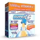 Super C Singles to Go Powder Packets, Water Drink Mix, Variety Pack, Orange, Raspberry & Pink Lemonade, On-The-Go, 30 Count
