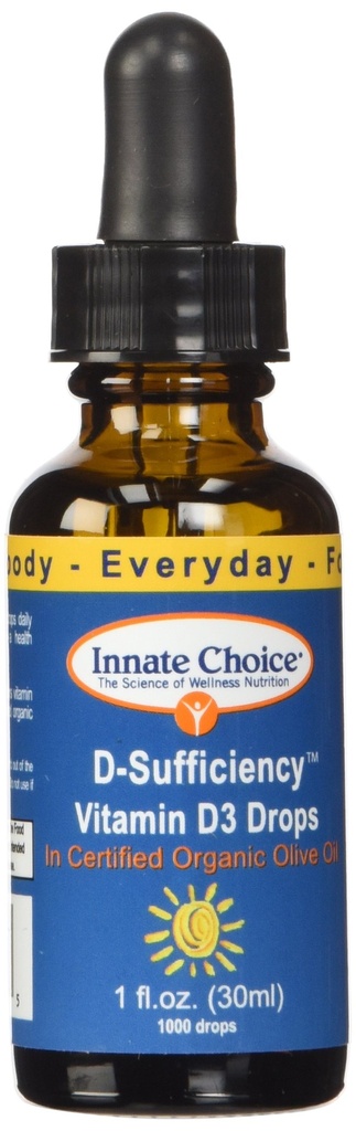 Choix inné D suffisance Vitamine liquide D3, 1 once fluide