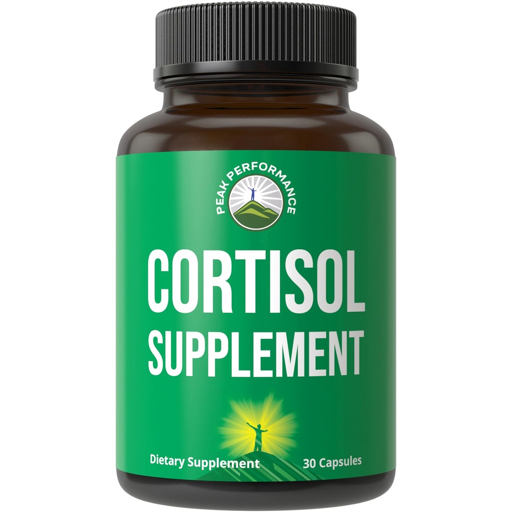 5-in-1 Cortisol Supplement for Women & Men. Lower High Cortisol with Ashwagandha, Rhodiola Rosea, L-Theanine, Phosphatidylserine, Magnolia Bark. Calm Relaxation, Balanced Energy, Vegan Supplements