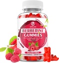 Berberine Gummis mit Ceylon Cinnamon 1500mg Hohe Potenz Berberine HCL-Ergänzung für Immun- und Stoffwechselunterstützung, Sugar Free, Raspberry Flavor - 60 Count
