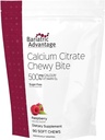 Avantage bariatrique Citrate de calcium Morceaux à croquer 500 mg - Très absorbant et digestible - Vitamine D3 - Supplément de calcium facilement à croquer - Arôme de framboise - 90 Compte