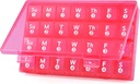 Grand organisateur mensuel de pilules, 28 jours Pill Box 1 fois par jour, 4 semaines par mois Pill Case Container, organisateur de médecine amicale pour les vitamines, huiles de poisson, suppléments