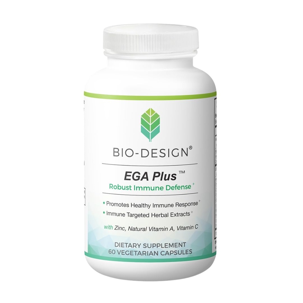 EGA Plus - Robust Immune Support with Zinc, Natural Vitamin A & Vitamin C (60 Capsules)